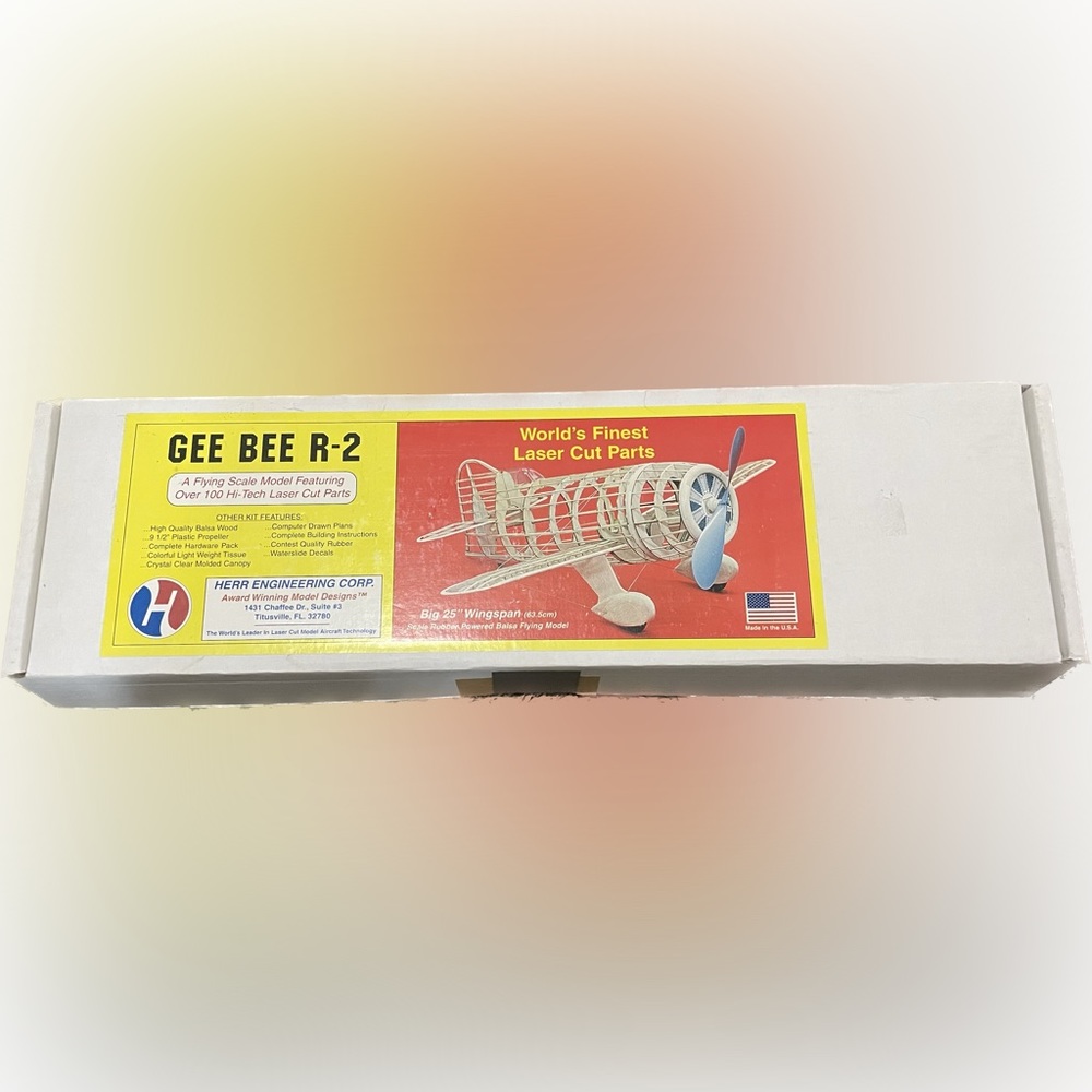 Herr Engineering Gee Bee R-2 Kit 25” Wingspan